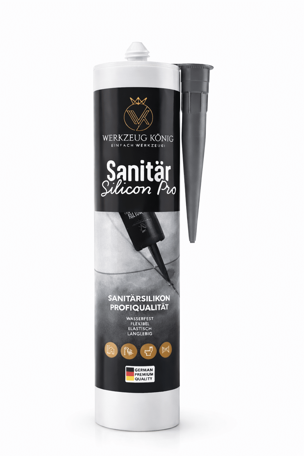 Werkzeug König Sanitär Silikon Grau